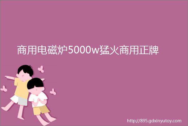 商用电磁炉5000w猛火商用正牌