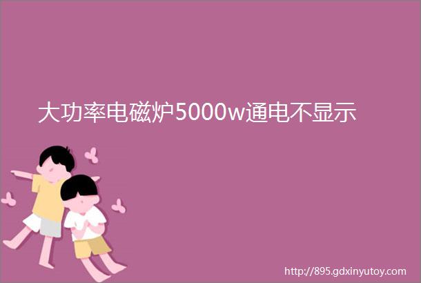 大功率电磁炉5000w通电不显示