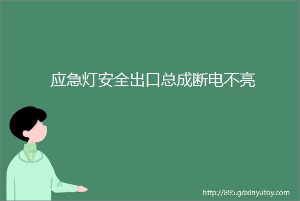 应急灯安全出口总成断电不亮