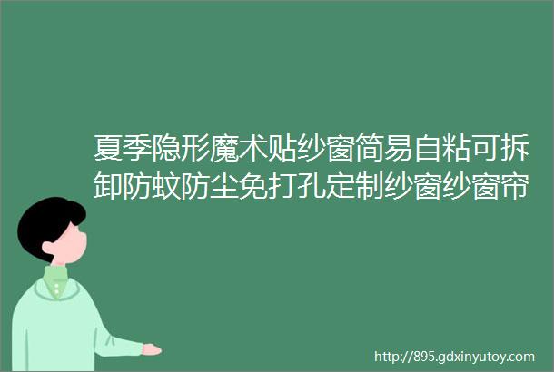 夏季隐形魔术贴纱窗简易自粘可拆卸防蚊防尘免打孔定制纱窗纱窗帘