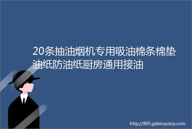 20条抽油烟机专用吸油棉条棉垫油纸防油纸厨房通用接油