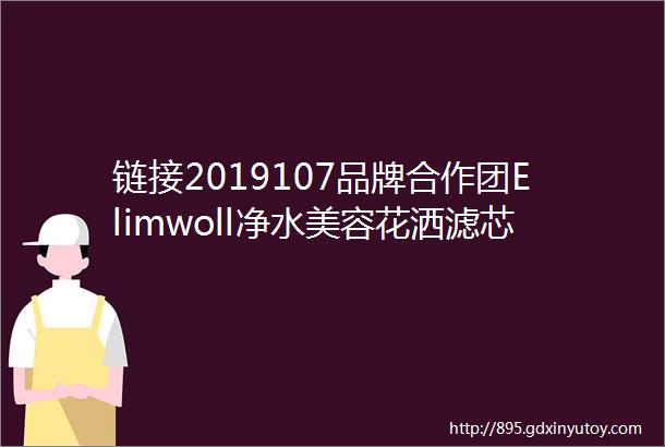 链接2019107品牌合作团Elimwoll净水美容花洒滤芯